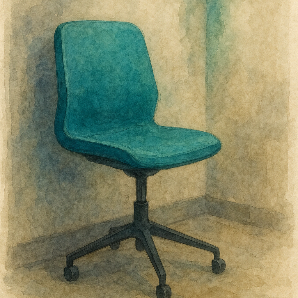 Türkis ist fies – oder der Vorfall mit dem Bürostuhl